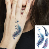 Feather Bird 8 Element Pattern Dandelion Temporary Tattoo Sticker Fake Tattoos for Women Men Body Makeup Waterproof Stickers