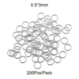 50-200pcs/Lot 3-10mm Stainless Steel Gold Open Jump Rings Split Rings Connector for Jewelry Making Accessories Findings Supplies