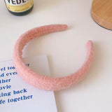 New Lace Hair Band for Women Wide Headband Bezel Girls Solid Color Hair Hoop Bandmade Elegant Hair Accessories Headwear Gifts