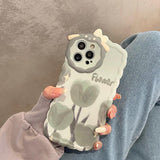 Tulip Phone Case for IPhone 11 Case 13 Pro 14 12 X XS Max XR Flower Pattern Japan Korean Style Creative Cute Cover Capa Funda