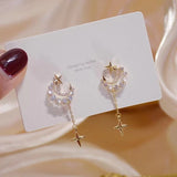 New Fashion Trend Unique Design Symphony Mermaid Ji Love C Ring Earrings Ladies Senior Jewelry Couple Birthday Gift Wholesale