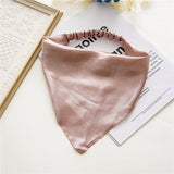 Women Solid Hair Scarf Scrunchies Vintage Triangle Bandana Hairband Headband Elastic Hair Bands Headwrap Hair Accessories