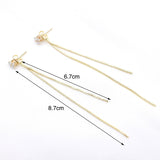 New Gold Color Long Crystal Tassel Dangle Earrings for Women Wedding Drop Earring Fashion Jewelry Gifts