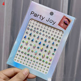 Crystal Tattoo Sticker Glitter Eyeliner Eyebrow Makeup Face Eyes Diamond Temporary Tattoo Rock Rhinestone 3D Eyeliner Stickers