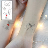 Feather Bird 8 Element Pattern Dandelion Temporary Tattoo Sticker Fake Tattoos for Women Men Body Makeup Waterproof Stickers