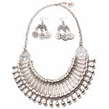 Ztech New Hot Boho Vintage Collar Necklace Jewelry Sets Fashion Multilayer Big Choker Necklaces Earrings Set Women Bijoux