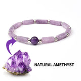 Natural Amethyst Body-purify Slimming Bracelet Stone Energy Bracelets for Women Weight Loss Bracelet Fatigue Relief Healing Yoga