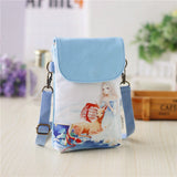 New Girls Canvas Messenger Bag Women Small Mobile Phone Bag Simple Casual Female Shoulder Bag