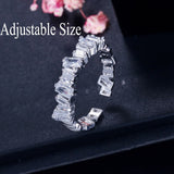 CWWZircons Stack Skinny Micro Pave CZ Fashion Women Engagement Wedding Bridal Party Cubic Zirconia Rings Sets Jewelry Gift R127