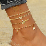 FNIO Bohemia Chain Anklets for Women Foot Accessories  Summer Beach Barefoot Sandals Bracelet ankle on the leg Female