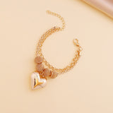 Vintage MultiLayer Heart Pendant Necklaces For Women Geometric Punk Necklace New Design Wedding Jewelry Girlfriend Gifts