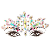 3D Acrylic Glitter Rhinestone Temporary Sexy Face Tattoo Sticker DIY Kids Holiday Party Masquerade Body Facial Jewelry Tattoo