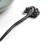 New Ancient Chinese Hairpin Sticks Carving Blackwood Simple Step Shake Vintage Hanfu Dress Wooden Hair Forks Clips Accessories