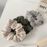 New Knitted Hair Scrunchie Headband for Women Solid Color Velvet Elastic Hair Bands Rings Girls Hair Accessories Headwear