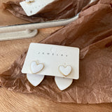 Fashion Stud Earrings For Women White Heart Drip Oil Earrings Pearl Earring Fine Jewelry Wholesale