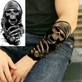 Owl Forest Wolf Temporary Tattoos For Men Boys Realistic Lion Pirate Scary Knight Fake Tattoo Sticker Arm Body Tatoos Waterproof