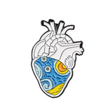 19style Anatomical Heart Enamel Pins Medical Anatomy Brooch Heart Neurology Pins for Doctor and Nurse Lapel Pin Bags Badge Gifts