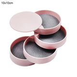 Creative 4 Layers Rotatable Jewelry Storage Boxs Makeup Container Case Earring Necklace Simple Girl Plate Jewelry Organizer