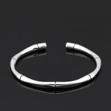 Vintage Stainless Steel Twisted Cuff Bracelet Bangle For Men Casual Party Jewelry Gift Black Silver Color Open Opening Bracelet