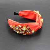 Fabric Rhinestone Tassel Sunflower Flower Exquisite Hair Accessories New European Fashion Hair Accessories 724