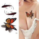 Waterproof Temporary Tattoo Sticker 10.5*6 cm butterfly fish tatto stickers flash tatoo fake tattoos for girl women