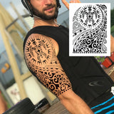 Large Cool Spartan Warrior Temporary Tattoos For Men Boys Ancient Gladiator Fake Waterproof Big Arm Tattoo Stickers Ares Mars