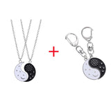 Hot Selling Yin And Yang Stitching Alloy Two Petals Pisces Couple Pendant Necklace Fashion Jewelry Accessories Birthday Gift