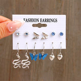 Trendy Colorful Earrings Set For Women Girls Green Resin Pearl Gold Color Metal Circle Dangle Earrings New Fashion