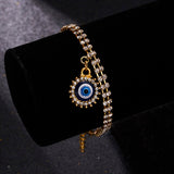 Classic Turkish Evil Eye Bracelet for Women Luxury AAA Cubic Zircon CZ Hamsa Hand Charm Bracelet Trend Female Party Jewelry Gift