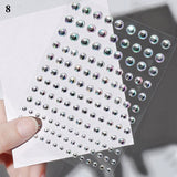 Crystal Tattoo Sticker Glitter Eyeliner Eyebrow Makeup Face Eyes Diamond Temporary Tattoo Rock Rhinestone 3D Eyeliner Stickers