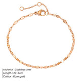 Stainless Steel Delicate Anklet for Women Gold Color Chain Anklet Bracelets on The Leg Do Not Fade Anklet Jewelry Women