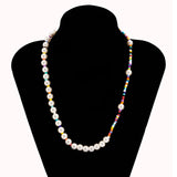 Boho Colorful Handmade Beaded Short Collar Clavicle Chain Imitation Pearl Necklace for Men Women Girls New Korean Jewelry
