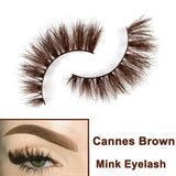 Mtcytea 3D Handmade Mink Eyelashes Brown Thick Long Faux Eyelash Natural Messy Cross Lashes For Lash Extension New  Makeup Tools