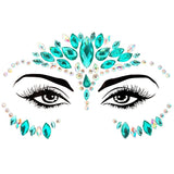 3D Acrylic Glitter Rhinestone Temporary Sexy Face Tattoo Sticker DIY Kids Holiday Party Masquerade Body Facial Jewelry Tattoo