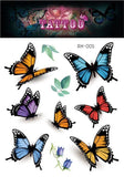 Flower Temporary Tattoos for Women Hand Tattoo Sticker Fashion Body Art Waterproof Arm Fake Tattoo Paper 12X10.5cm