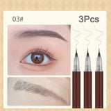 Mtcytea 0.01mm Ultra Fine Eyebrows Pencil Waterproof Sweat-proof Liquid Eyebrow Pen Long Lasting Professional Makeup Eye Cosmetics