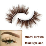 Mtcytea 3D Handmade Mink Eyelashes Brown Thick Long Faux Eyelash Natural Messy Cross Lashes For Lash Extension New  Makeup Tools