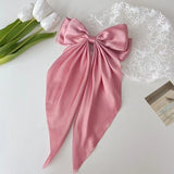 Solid Color Bow Ribbon Hair Clip New Women Large Bowknot Barrettes Women Ponytail Clip Headband Girls Hair Accessories Gift