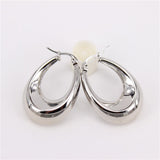 Stainless steel classic Hoop earrings Water droplets 25mm30mm 7g-11g per pair Real Employee wearing video display SL225