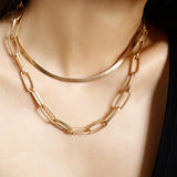 DAXI Trendy Gold Color Chain Necklaces For Women Punk Collar Boho Chokers Necklaces For Women Jewelry Aesthetic Thick Necklace