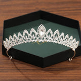 Silver Color Crown and Tiara Wedding Hair Accessories For Women  Crown For Bridal Crystal Rhinestone Diadema Tiaras Bride Crown