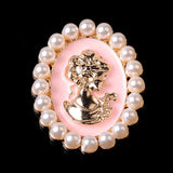 Hot Sales Pearl Brooches For Women Oil Drop Queen Brooch Lapel Pins Oval Shape Pearl Brooches Fashion Jewelry Noble Gifts