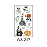 New Halloween tattoo stickers waterproof sweat fluorescent disposable tattoo stickers children cartoon face tattoo stickers