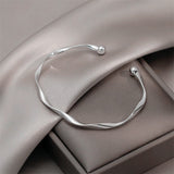 NEW 1 Simple White Shellfish Board Bend Metal Geometric Overlap Acetic Resin Open Bangle for Women Girls Jewellery