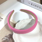 New Satin Hair Band Girls Solid Color Headband Wide Padded Hair Hoop Headwear Wholesale Fashion Hair Accessories for Women