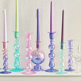 Retro Candlesticks Taper Candle Holders Tall Candlesticks Decoration Party Glass Vase Home Decor Wedding Decoration