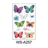 10 kind Watercolor Floral Butterfly Tattoo Children Safe Makeup Temporary Flower Body Arm Disposable Sticker tatouage temporaire