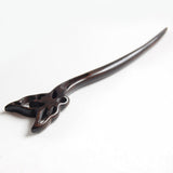 New Ancient Chinese Hairpin Sticks Carving Blackwood Simple Step Shake Vintage Hanfu Dress Wooden Hair Forks Clips Accessories