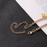 Hot Selling Butterfly Pendant Anklet For Women Rhinestone Bling Anklet Women Jewelry Gold Color Butterfly Beach Accessories Gift