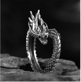 Retro Dragon Ring Male Trendy Personality Domineering Exaggerated Single Open Trendy Male Lady Index Finger Ring